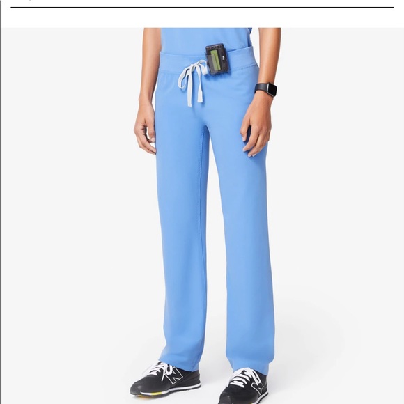 Figs Livingston Ceil Blue scrub pants - Picture 1 of 7